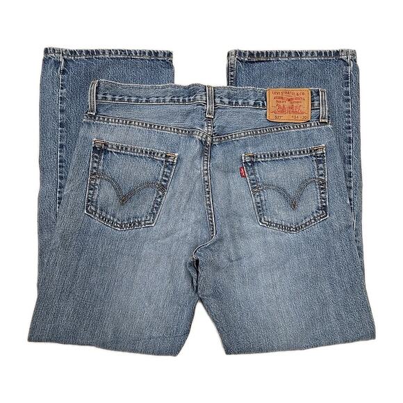 Vintage Levi’s 527 Mens Jeans Sz 34x30 Y2K Low Rise Boot Fit Denim Distressed - Picture 14 of 14